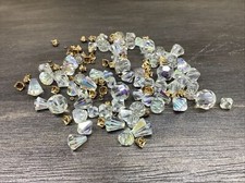 Jewelry Making Lot Of 70 Small Bead Drops Balls Glass Plastic Crystals , Read 