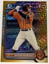 2022 Bowman Chrome Mega Box Adrian Sugastey Gold Refractor /50 Giants