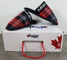 Pajar Canada 1963 Stevie Buffalo Plaid Slippers WOMENS 7-7.5 Faux Fur Lined NEW