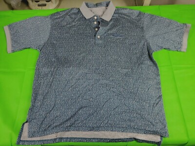 Vintage 90s Rare Descente International bluish green men's polo tee shirt size L