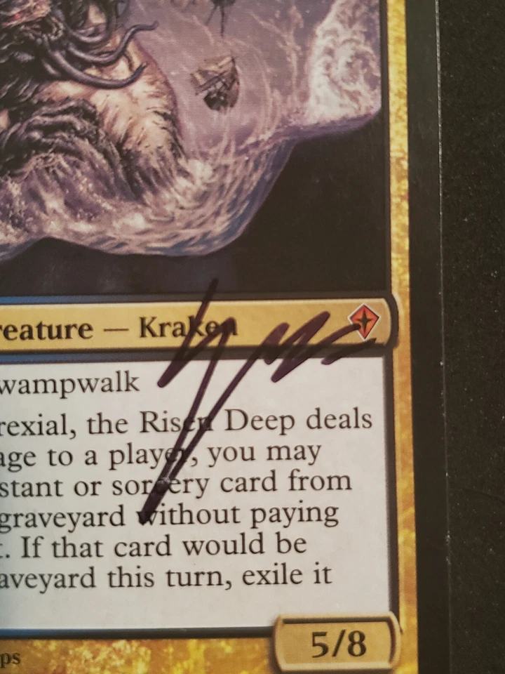 MTG Wrexial, the Risen Deep-Artist Signed (Eric Deschamps) - Worldwake #120 - Image 2 of 3