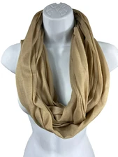 Beige Silver Infinity Scarf