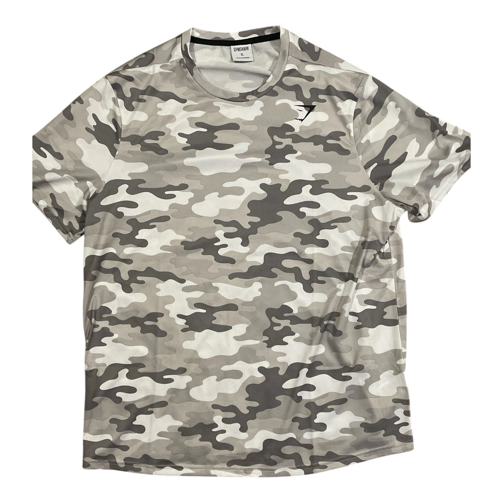 gymshark grey camo performance training workout outdoors shirt