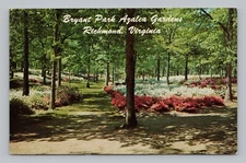 Postcard Bryant Park Azalea Gardens Richmond Virginia