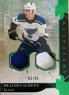 19-20 Artifacts Brayden Schenn 63/65 Blues