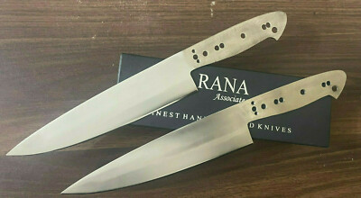 LOT OF 2PCS CHEF KITCHEN KNIFE BLANK BLADES MADE WITH JAPANESE STAINLESS STEEL 