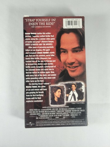 The Watcher VHS VCR video Tape Movie James Spader, Keanu Reeves Horror - Picture 2 of 4