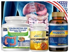 Remove Parasite -CANDIDA AWAY  ANTI PARASITE SOLUTION kit 3 Super Cleaning