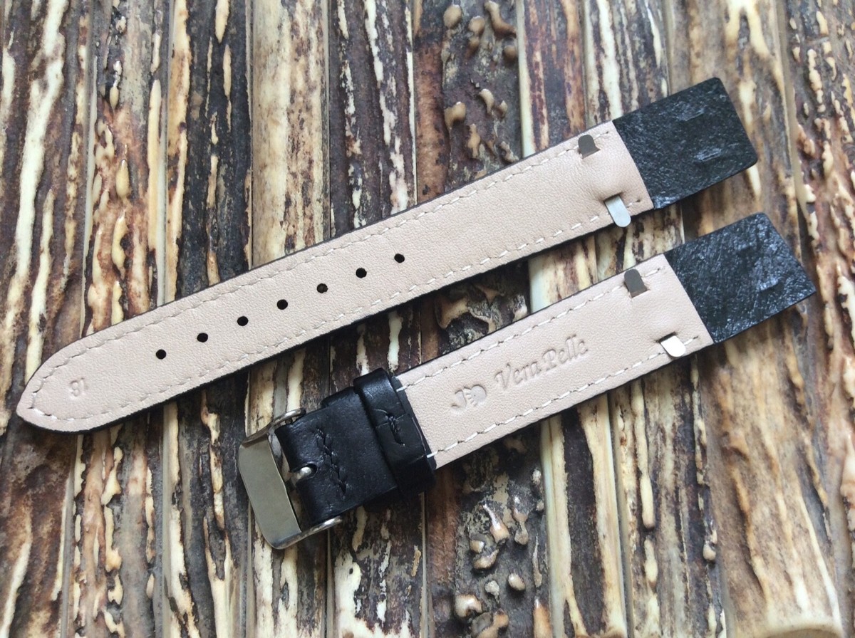 Cinturino vera pelle per anse fisse 18mm Nero, Marrone watch band open ends  ITWS | eBay