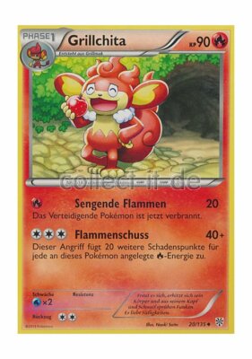 Pokemon Schwarz&Weiss - Plasmasturm 20/135 - Grillchita Deutsch