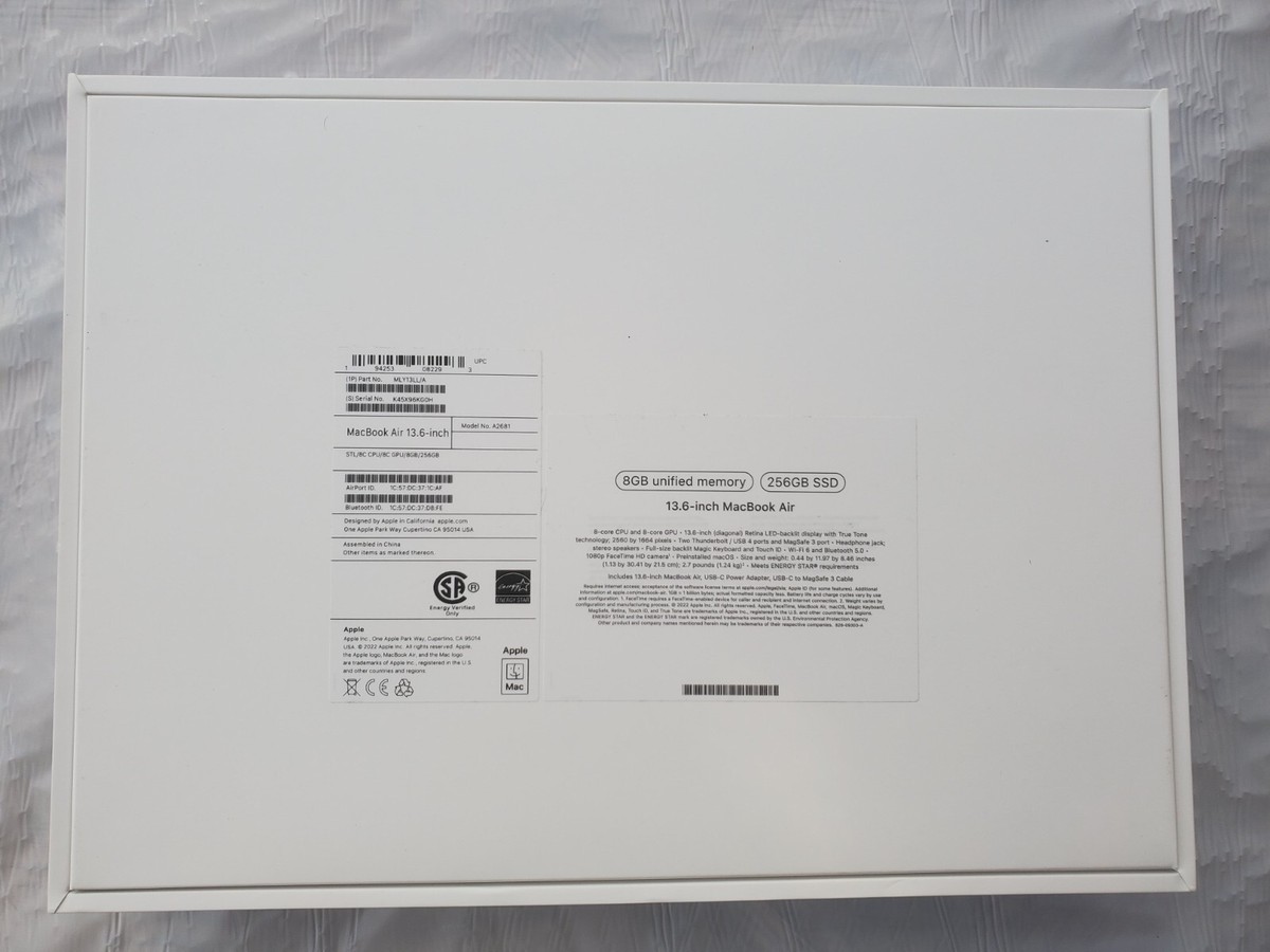 EMPTY BOX ONLY MacBook Pro Box 13-inch Model A2681 Starlight | eBay