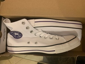 Converse Ctas Hi 164411C Blanco/Court Púrpura Para Hombres Talla 9 | eBay
