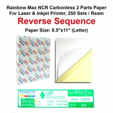 NCR Carbonless 2-Part Invoice-receipt-computer Paper for Laser & Inkjet Printer