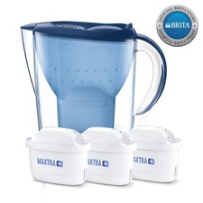 Brita Marella Water Filter Jug 2.4L + 3 x MAXTRA+ Filters Bundle Cool Blue