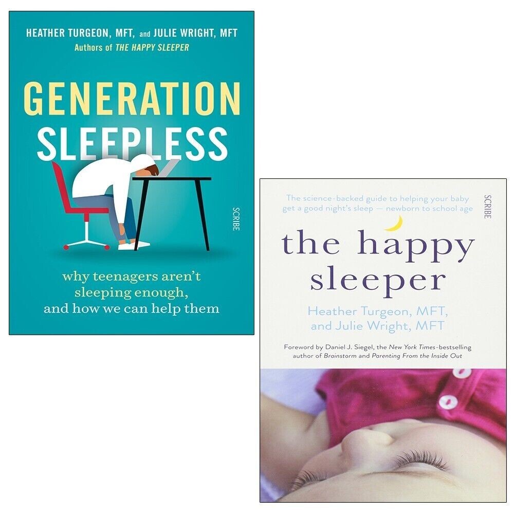 Heather Turgeon Collection 2 Books Set Happy Sleeper, Generation Sleepless NEW
