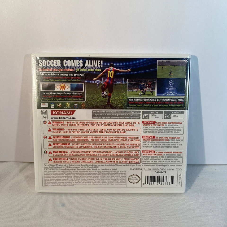 NEW Pro Evolution Soccer PES 2011 Game for Nintendo 3DS Console Factory Sealed - Image 2 of 2