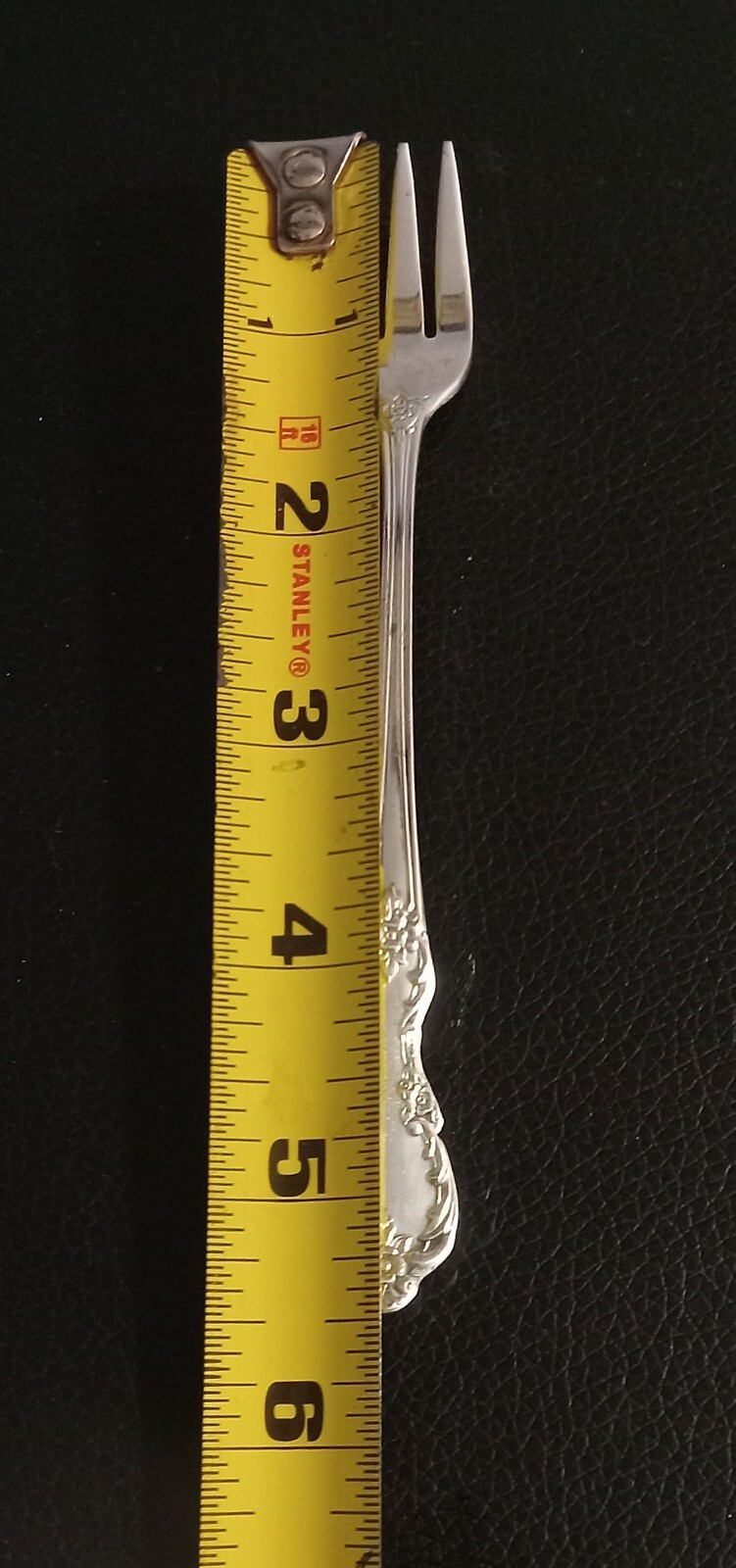 WM Rogers Mfg Co Extra Plate Valley Rose Small  3 Prong Cocktail Fork 5 1/2 inch