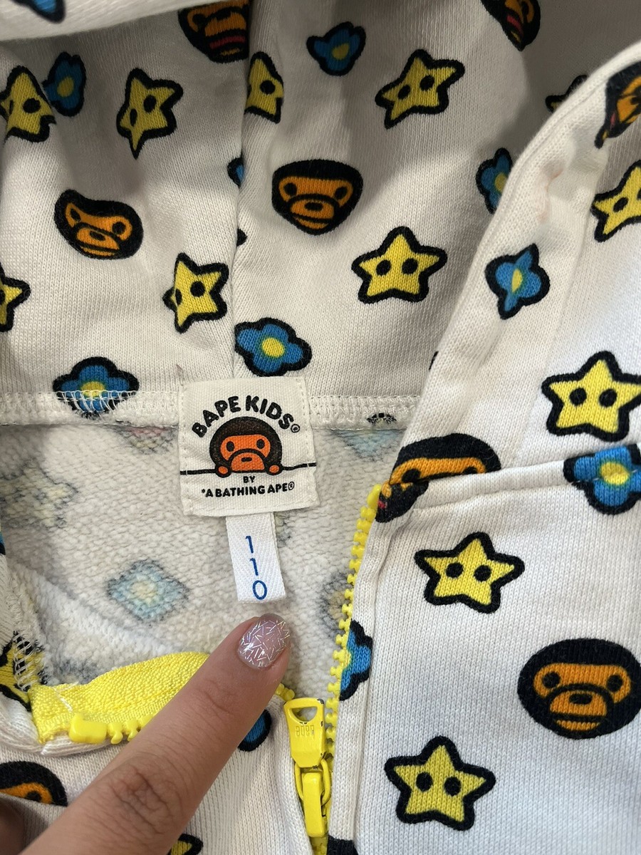 Bape Yellow Milo Kids Full Zip Hoodie S authentic bathing ape 3T