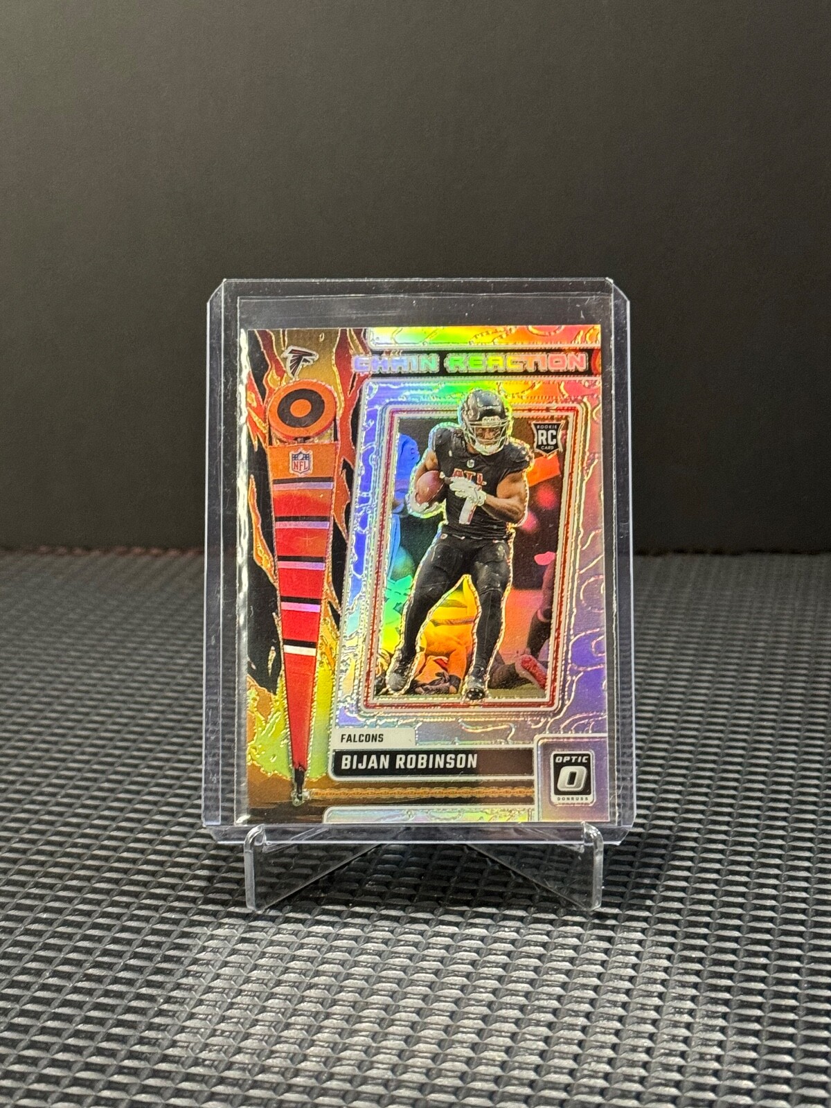 2023 Donruss Optic Bijan Robinson RC Chain Reaction Silver Holo SP #CR-BR