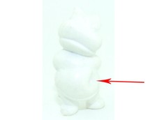 Rohling von Happy Hippo 1988. Grundmaterial wei&szlig; und eine Delle im Bauch