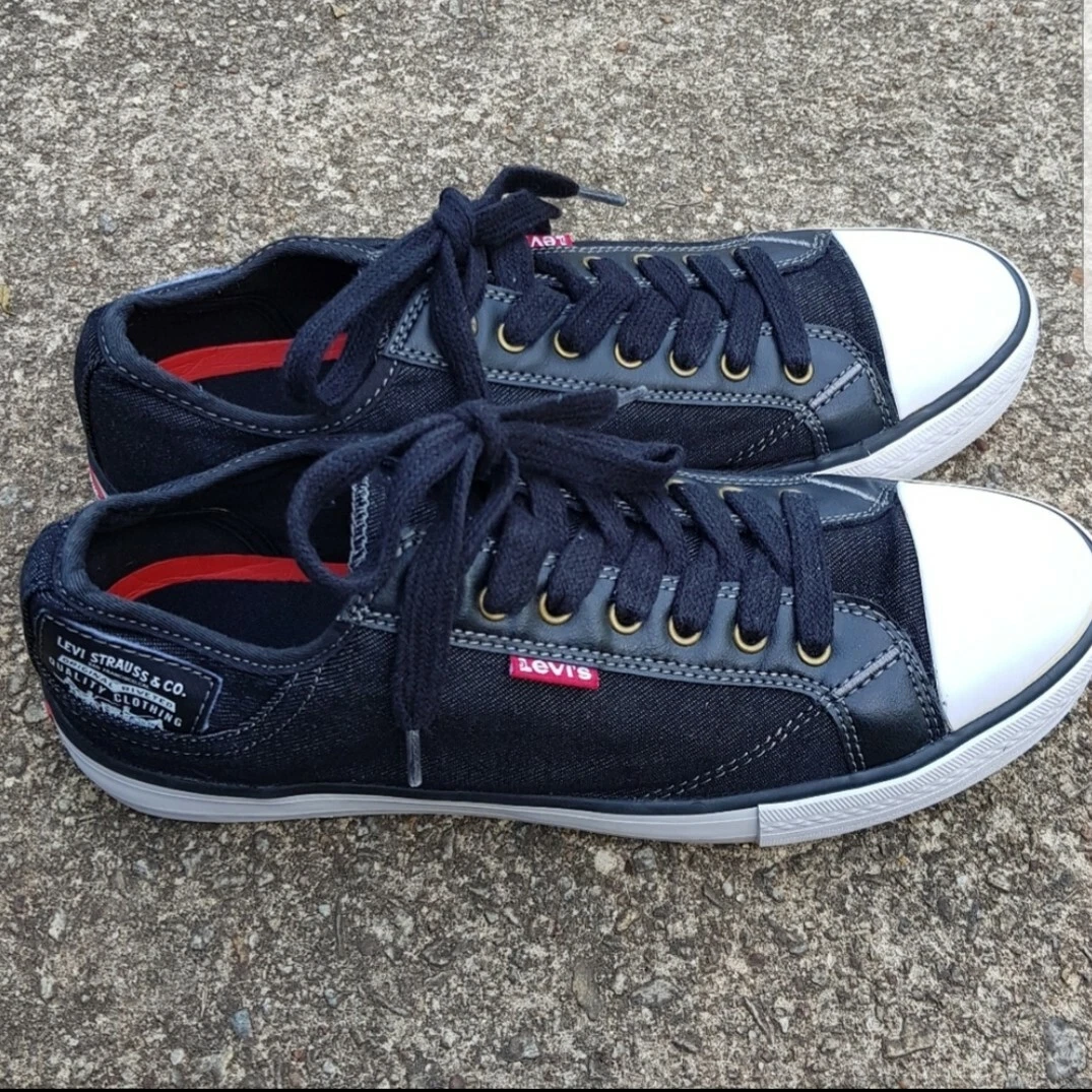Denim and sale black shoes