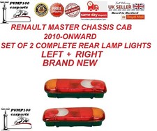 FOR RENAULT MASTER CHASSIS CAB 2010- ON SET OF 2 COMPLETE REAR  LAMP LIGHT PAIR