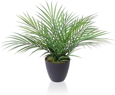 CROSOFMI Kunstpflanze 35 cm Mini Künstliche Pflanze Areca Palme Kunstpflanze