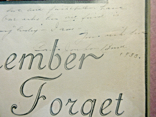 SIGNED Sheet Music 1932 ~Remember To Forget Carrie Jacobs-Bond WITH MESSAGE RARE - Picture 5 of 7