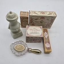 Vtg NOS Avon California perfume co. Trailing Arbutus Cologne Flacon, Soap Lot