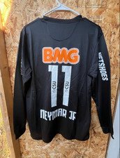 Neymar Jr Santos Black Long Sleeve Retro Football Jersey Kit