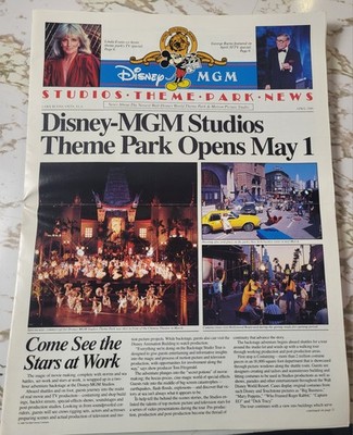  Disney-MGM Studios Opening Day News April 1989 - Vintage Walt Disney World