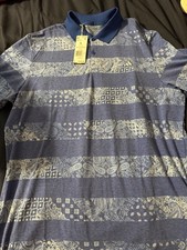 adidas Men's Go-To Printed Polo Shirt Size L Short Sleeve Golf