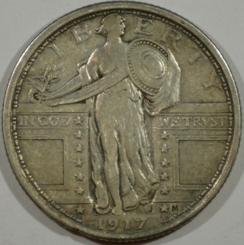 1917 Type 1 Standing Liberty 25C Silver Quarter - RARE Raw Coin - You Grade