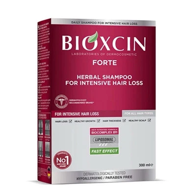 Bioxcin Forte Herbal shampoo for Severe Hair Loss All Hair Type 300ml UK Stock