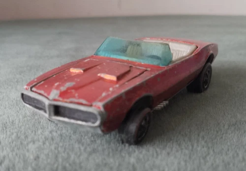 ORIGINAL VINTAGE DIECAST HOT WHEELS REDLINE CUSTOM FIREBIRD 1967 HONG KONG