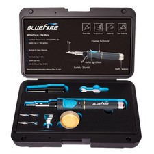BLUEFIRE MRT-1117K Kit de Soldador Inalámbrico Butano Portátil Multiusos