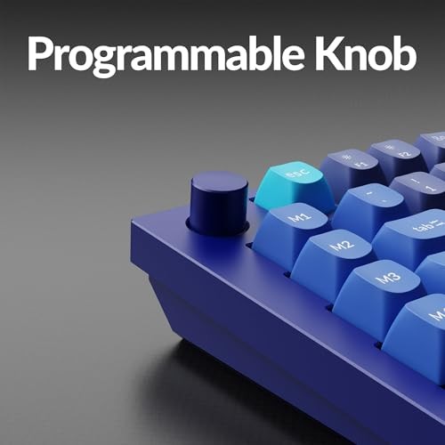 KEYCHRON Q10 WIRED CUSTOM MECHANICAL KEYBOARD KNOB 75% ALICE - NAVY BLUE - 第 2/5 張圖片