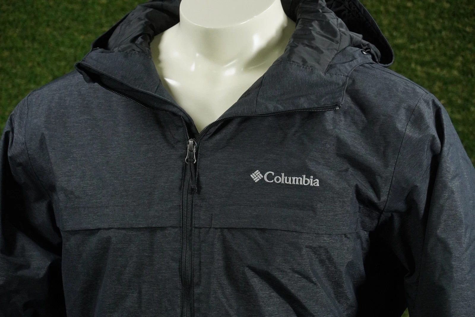 MEN’S LARGE COLUMBIA OMNI-TECH JACKET WATERPROOF LONG SLEEVE BLACK, VGC
