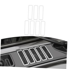 for Jeep JL Hood Vents Cover Trim for Jeep Wrangler JL JLU 2018-Present White