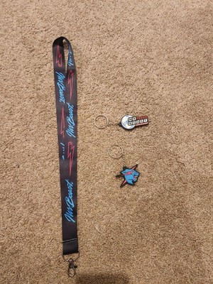 Mr Beast Laynard Lightning Bolt YouTube Keychain ID Holder