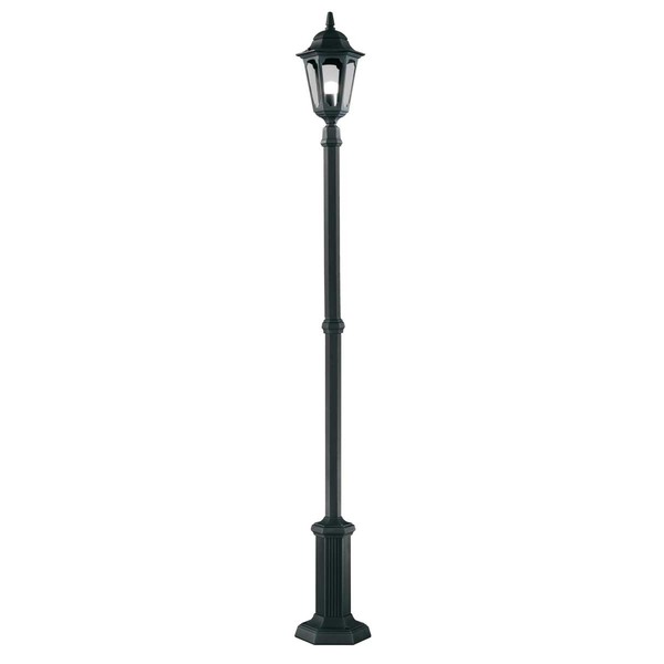Schwarz Durchsichtig Klassisch Hohe Laterne AußEnlampe Garten 1X100W/E27 IP44-image
