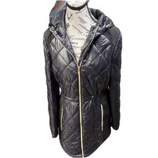 Steve Madden Puffer Coat Size Large Black