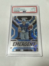 2024 Prizm Emergent No Huddle Aidan Hutchinson RC PSA Gem MT 10 Detroit Lions