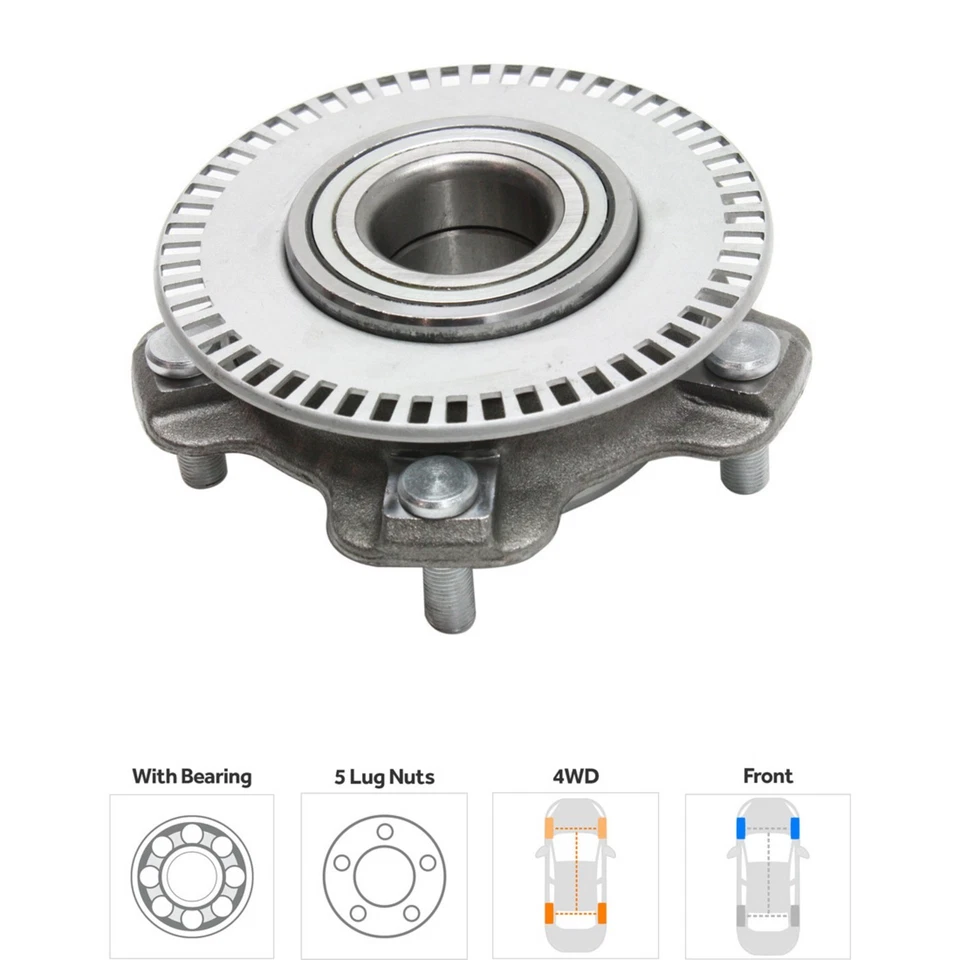 Wheel Hubs For 2001-2004 Chevrolet Tracker Front LH & RH with Bearing & ABS Ring - Изображение 2 из 4