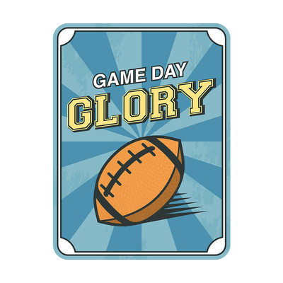 Portrait Round Plus Game Day Glory Wall or Door Sign