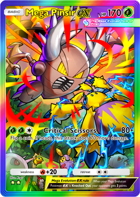 Pokemon Pocket TCG Card 2 Star Full Mega Pinsir EX Rainbow Mega Rising  DIGITAL | eBay