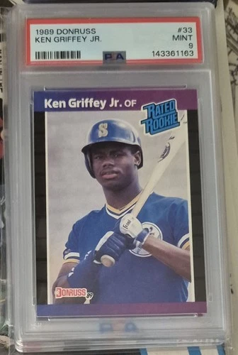 1989 Donruss Ken Griffey Jr. Rookie RC #33 PSA 9 Mint HOF Mariners Centered
