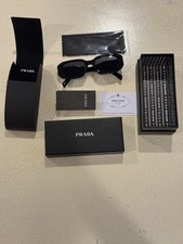 Prada PR17WS Black Frame Sunglasses with Dark Lenses   Free Shipping