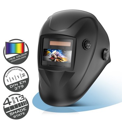 STAHLWERK Automatik Schweißhelm 3 in 1 WORKER True-Colour DIN 4-13 Optik 1/1/1/2
