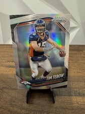 Tim Tebow Silver Holo 2025 Panini Prizm Football Card #300 Denver Broncos